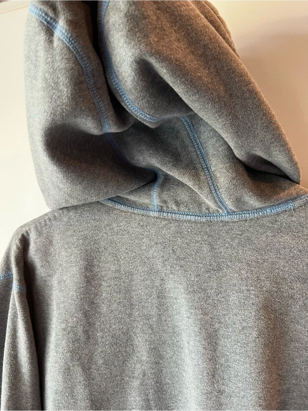 CAROLINA Grey Hoodie with Carolina Blue Accents. Medium